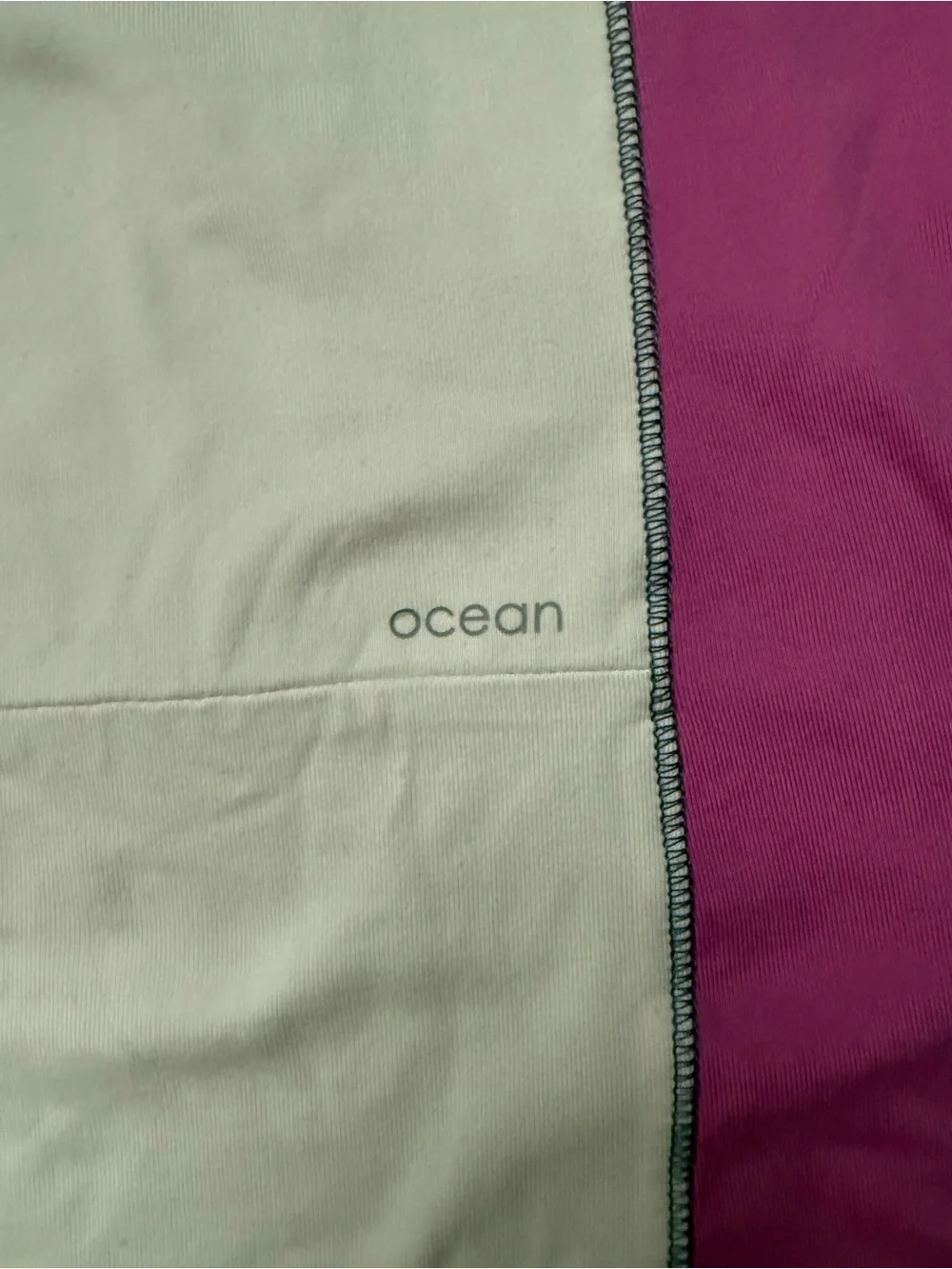 ALO Yoga White Racerback Tank with Navy Trim